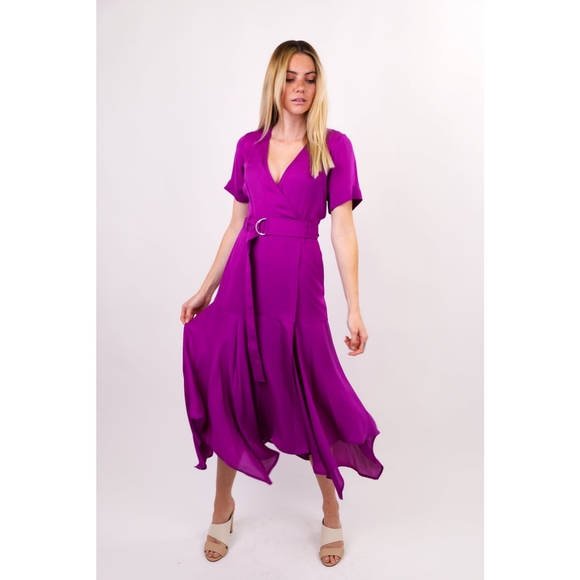 A.L.C. Dresses & Skirts - A.L.C. Claire Silk Wrap Dress in Betony